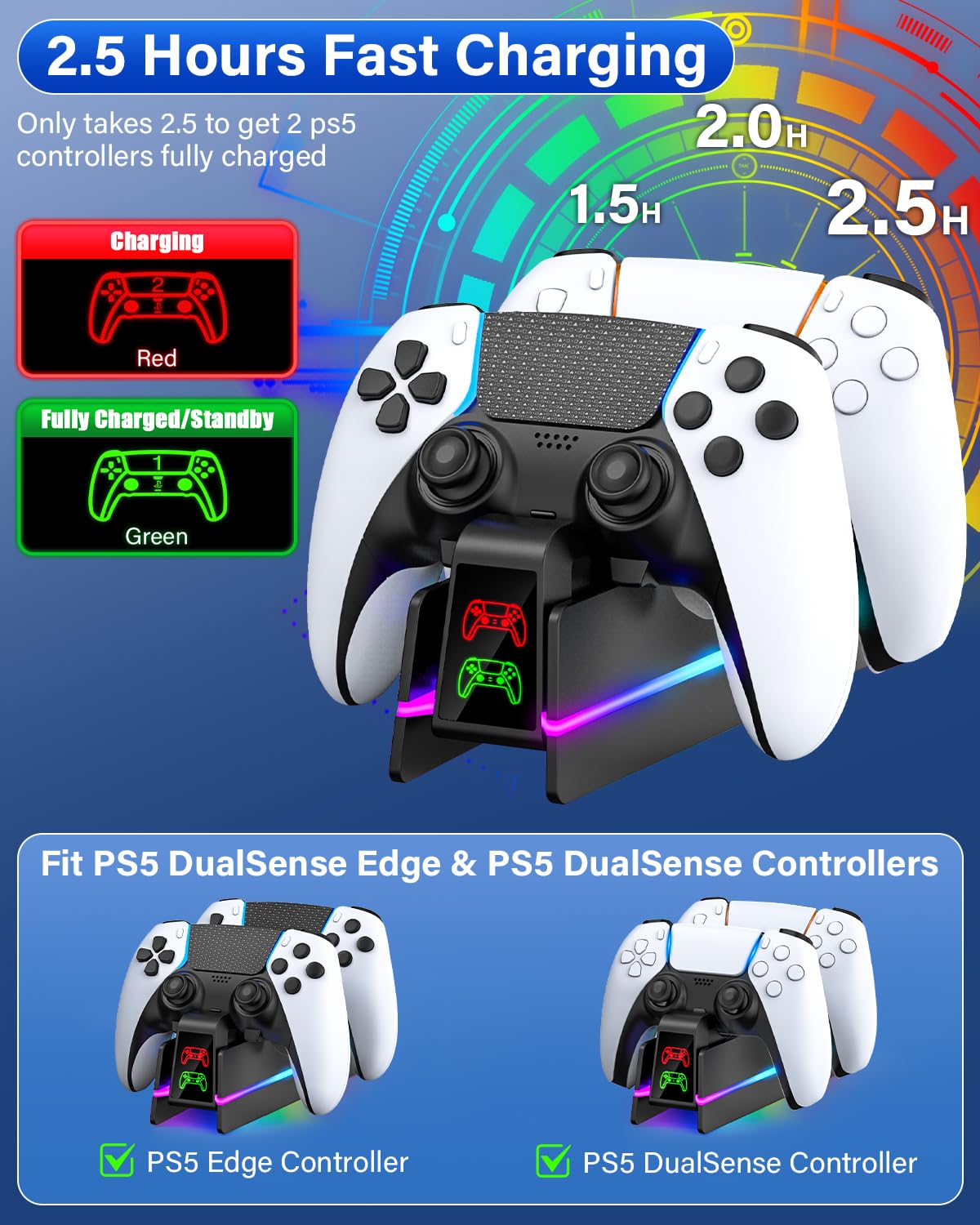 Amazon.co.jp: PlayStation 5 Dualsense & Edge コントローラー用PS5 