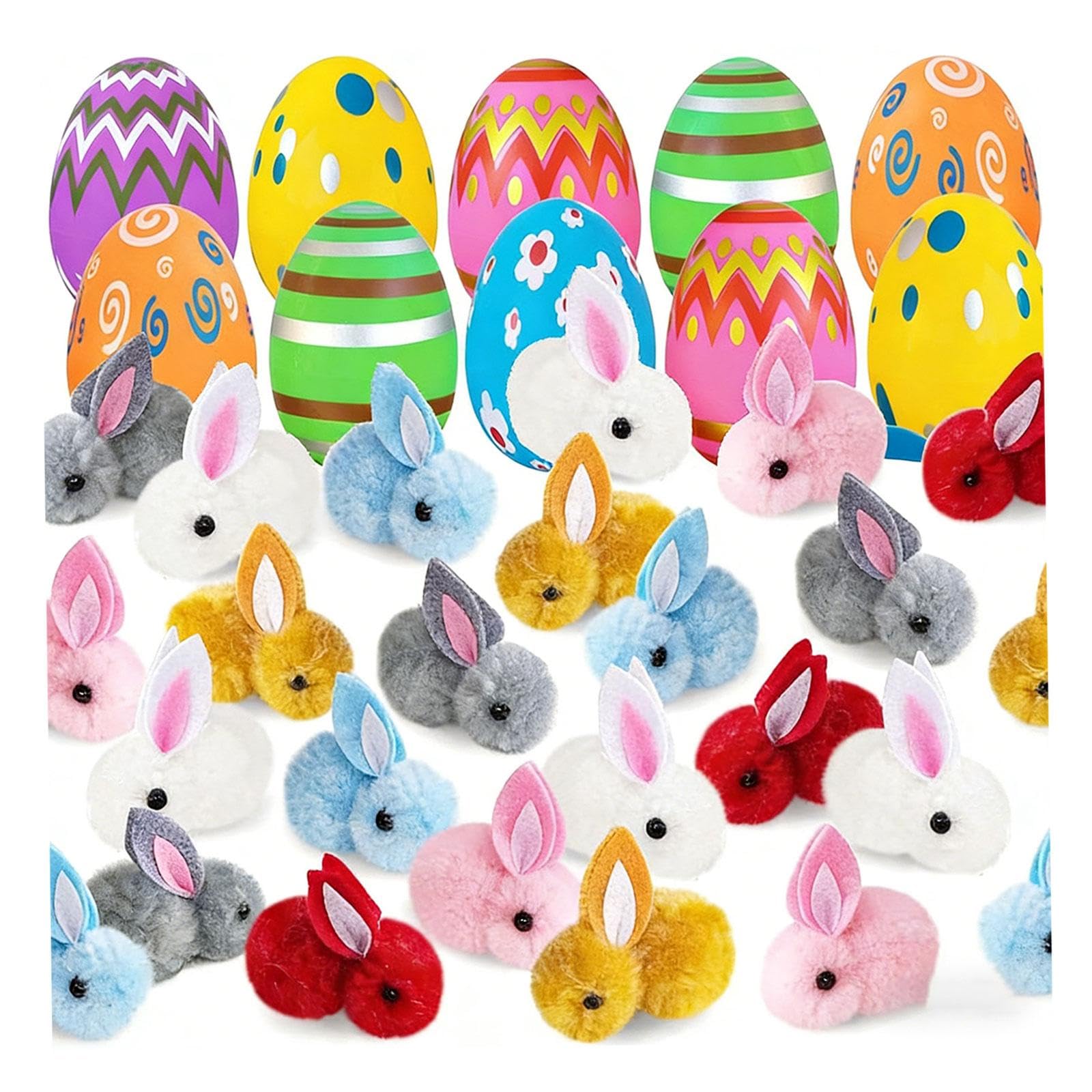 Lot De 12 Œufs De Pâques Préremplis – Peluches Animalières Mignonnes, 8 Cm, Sacs De Faveur Et Chasse Aux Œufs, Cadeau Enfant Fille Garçon