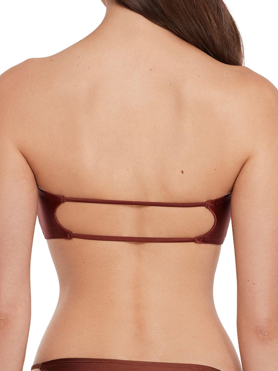 Steve Madden Womens Cutout Bandeau Bikini Top with Gold Beads - Image 5