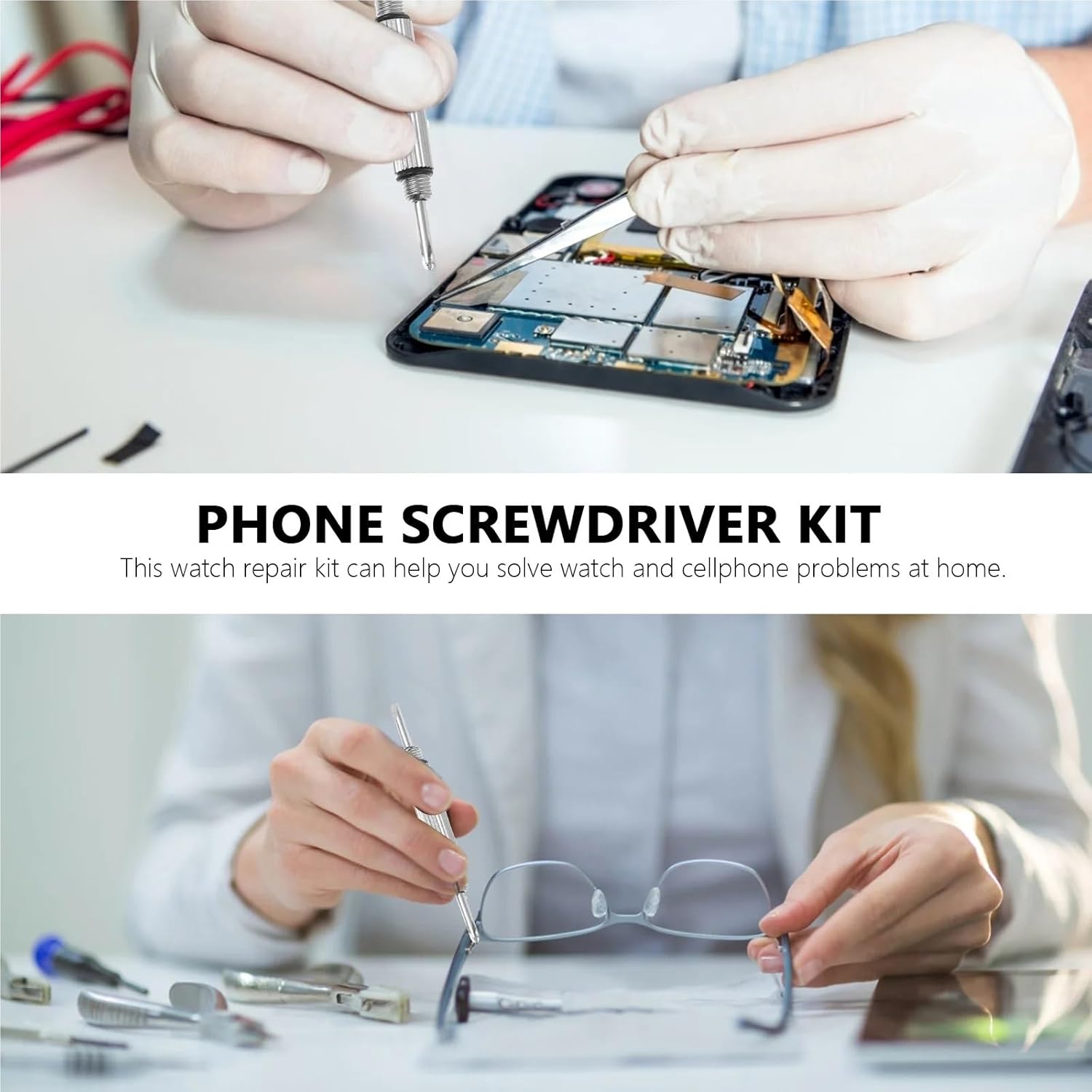 60pcs Metal Phone Screwdriver Kit Portable Repair Tool Set Watch Maintenance Workshop Home Practical