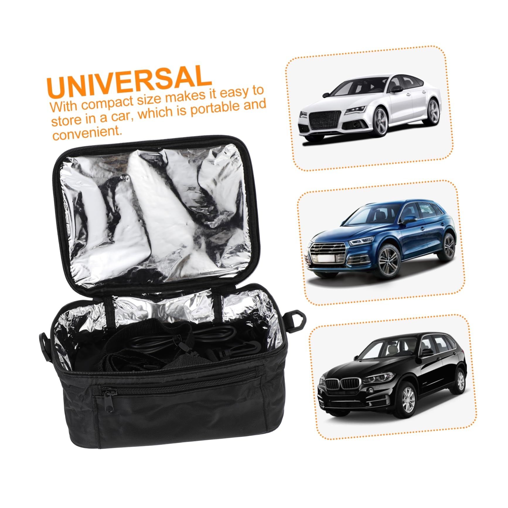 Zerodeko 12v Heiz Lunchtasche aus Oxfordstoff und Abs für Unterwegs