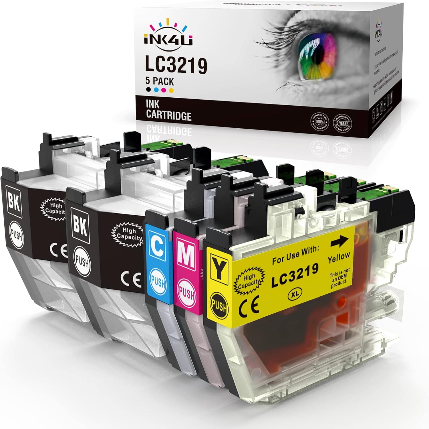 Pack de 4 cartouches d'encre compatibles pour imprimante BROTHER MFC J4620DW