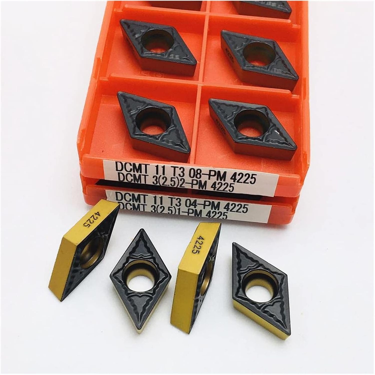 Carbide Milling Cutter Carbide DCMT11T304 PM 4225 DCMT11T308 PM 4225 Internal Turning Tool Turning Tool CNC Turning Insert (Angle : DCMT11T304 PM 4225, Shank Diameter : 10PCS(1box))