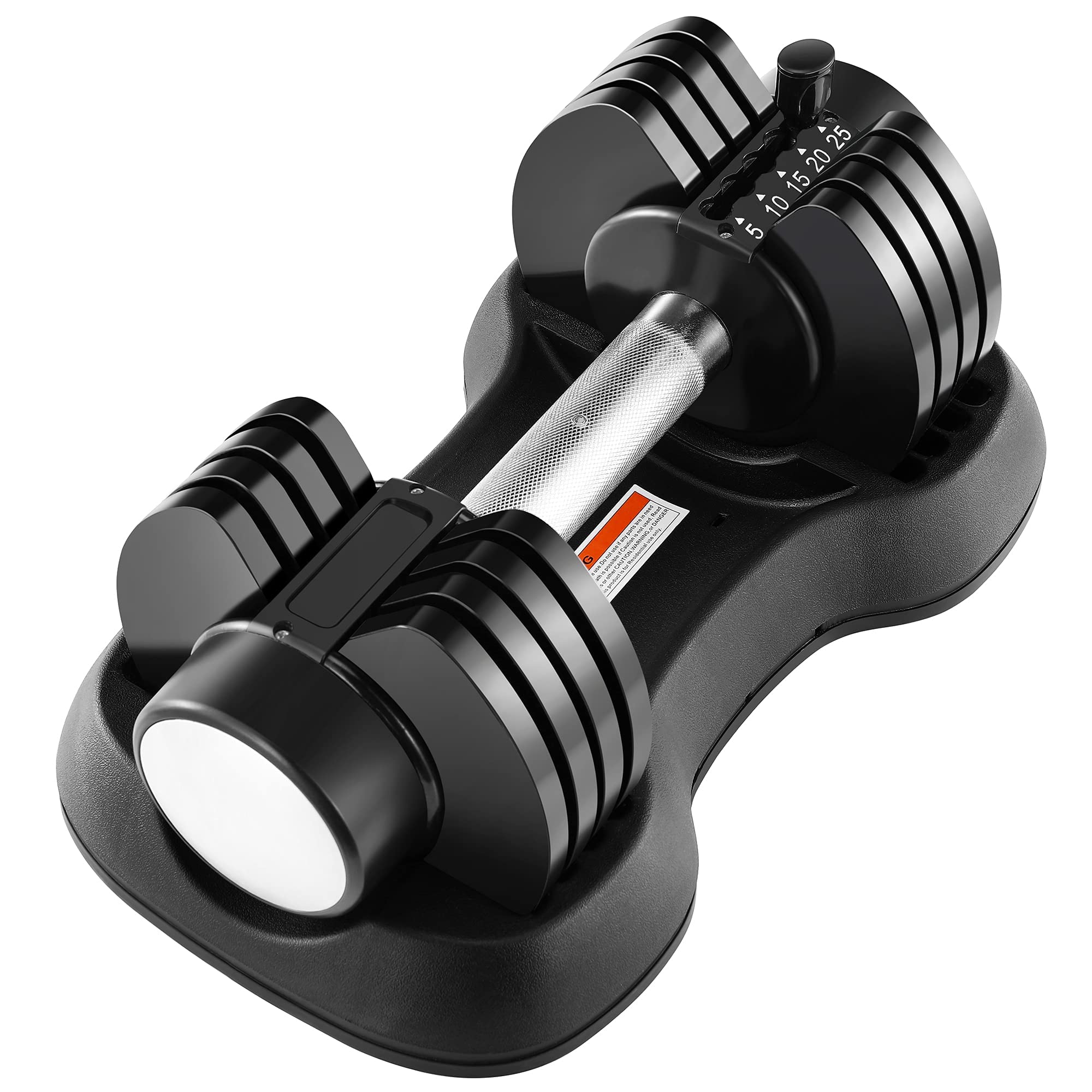 Adjustable Dumbbells,25 lb Single Dumbbell for Men and Women with Anti-Slip Metal Handle