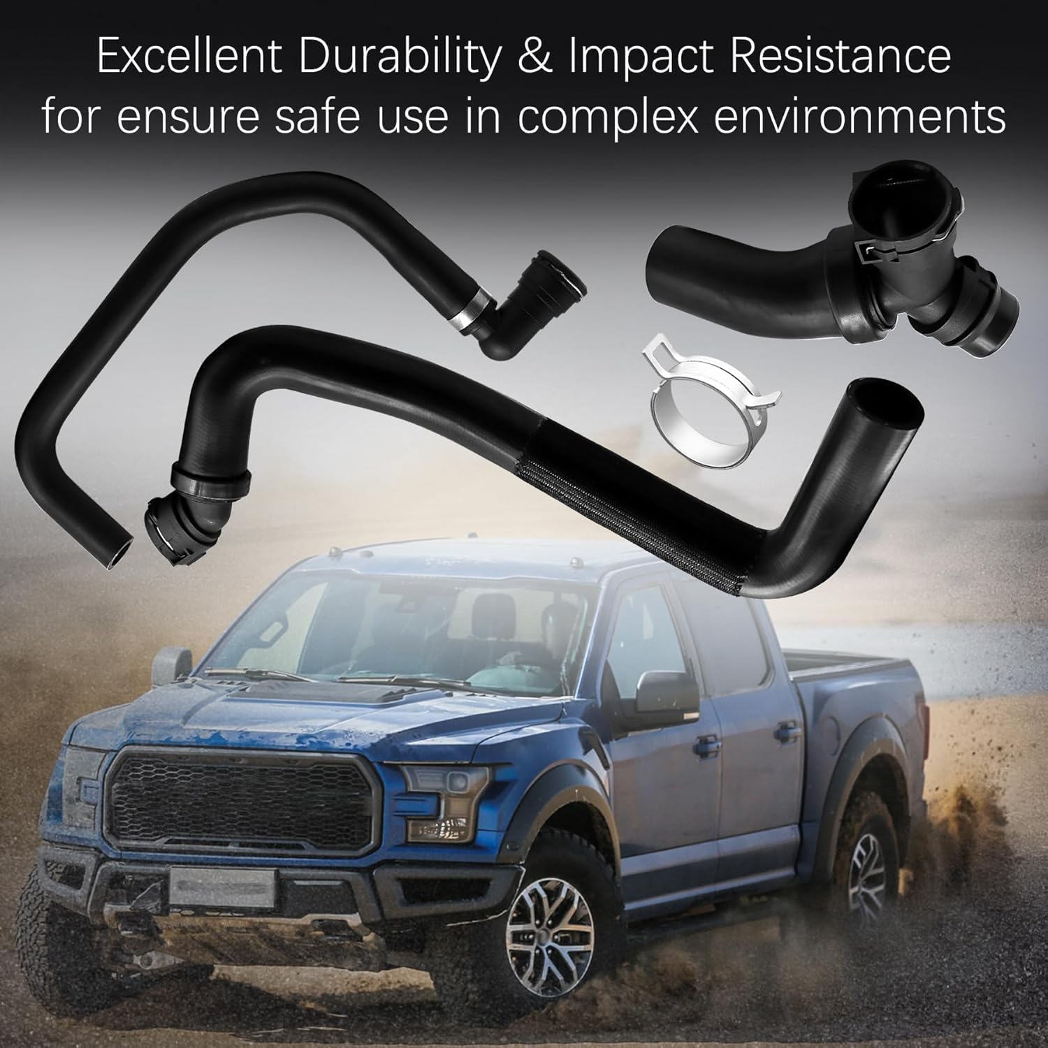 DR3Z-8566-A Upper Radiator Hose Y-Connector Lower Compatible with Ford F150 5.0L 2011 2012 2013 2014 2015 2016 2017 2018 2019 2020 Replace CL3Z-8260-A BL3Z 8C350-A