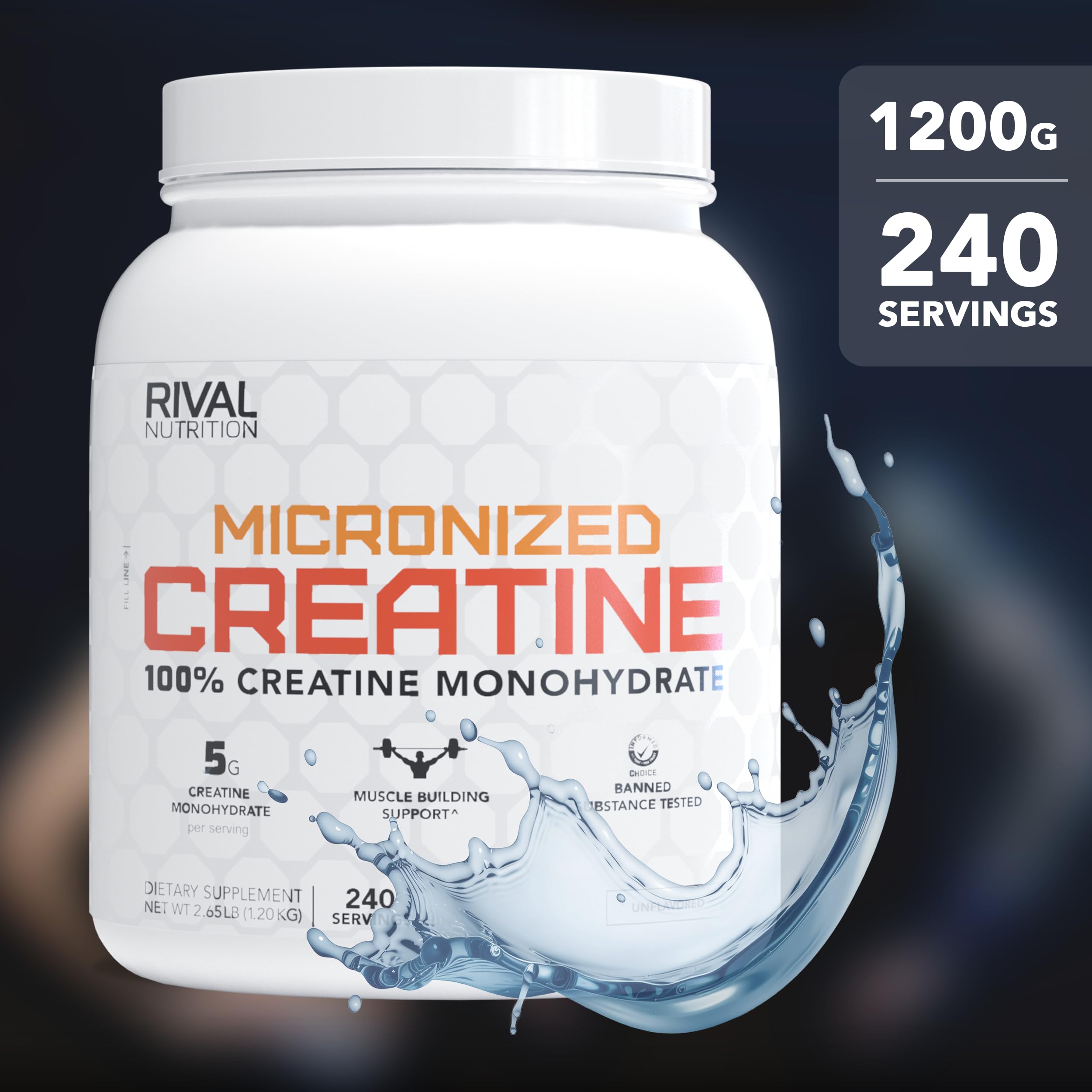 Rival Nutrition Micronized Creatine Powder (Unflavored, 240 Servings) — Amazon image 6
