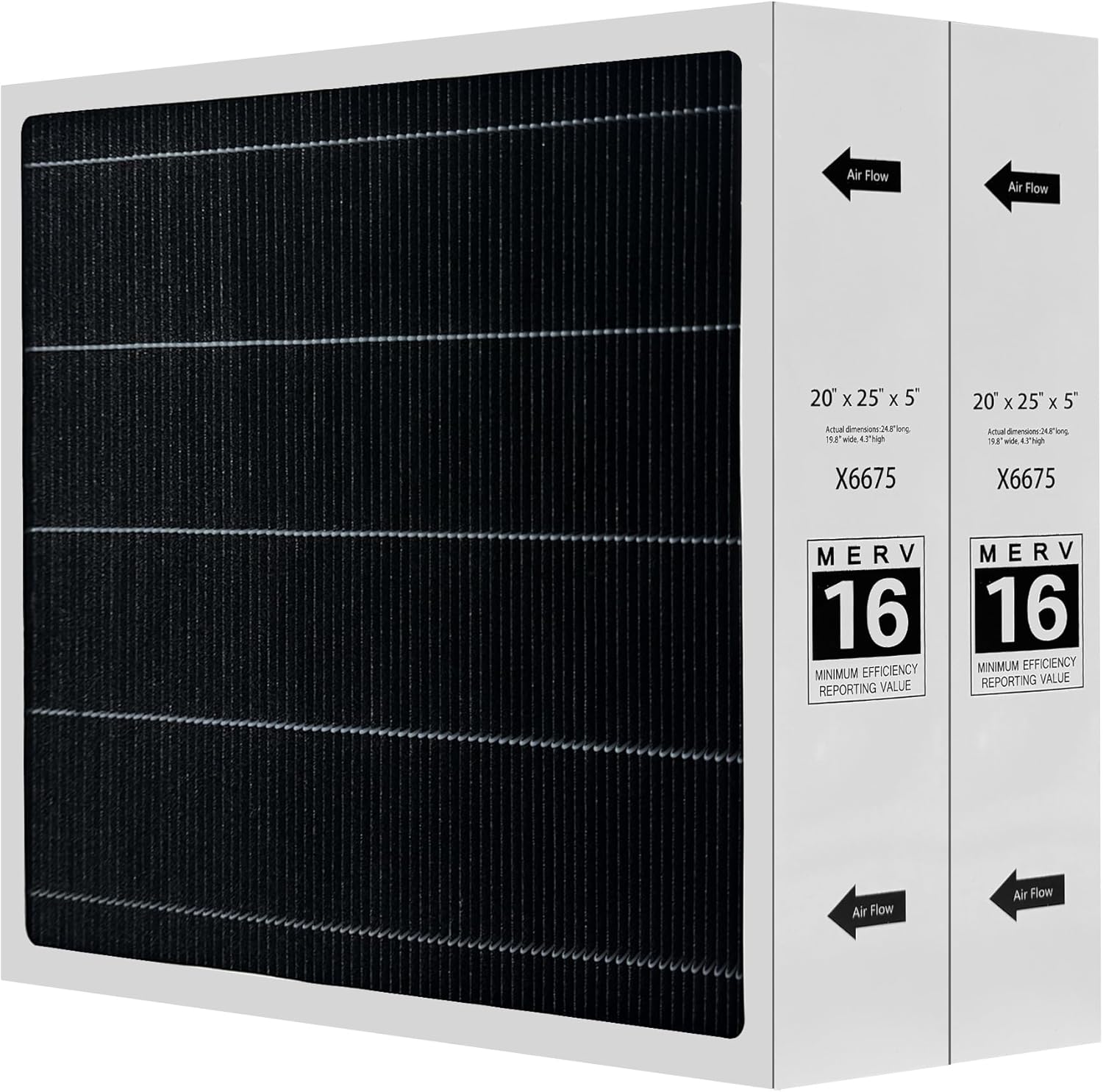 X6675 Air Filter 20x25x5 Merv 16 Healthy Climate Carbon Clean Air