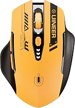 Uineer Souris Bluetooth tri-Mode (BT 5.0/4.0+2.4 GHz Hz, Niveau de Batterie Visible, Souris sans Fil Ergonomique Rechargeable avec 4 Niveaux de DPI réglables pour Ordinateur Portable et PC