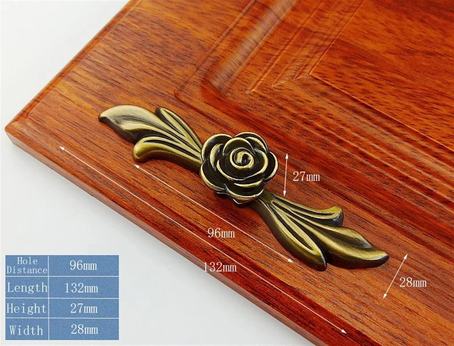 Furniture Handles for Kitchen Cabinets Door Drawer Knobs Wardrobe Cupboard Dresser Table Pulls Handle 2Pcs(Bronze 96mm)