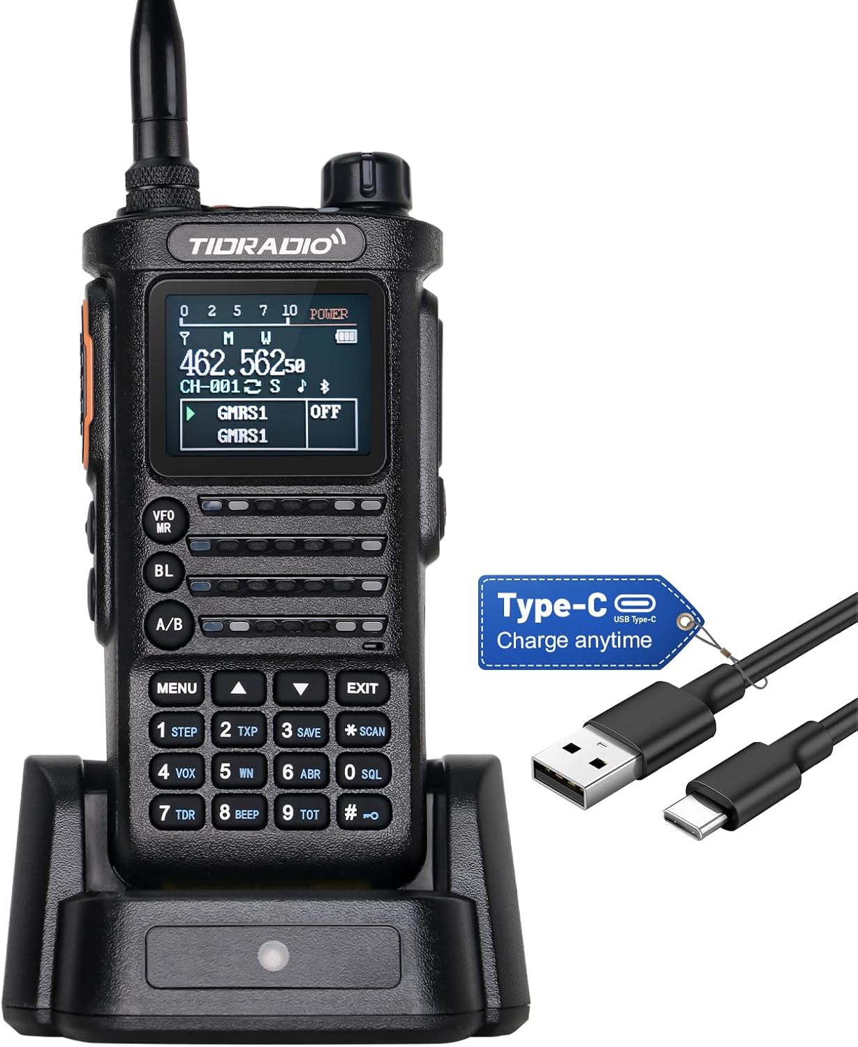 TIDRADIO TD-H8 Radio in Charger Base