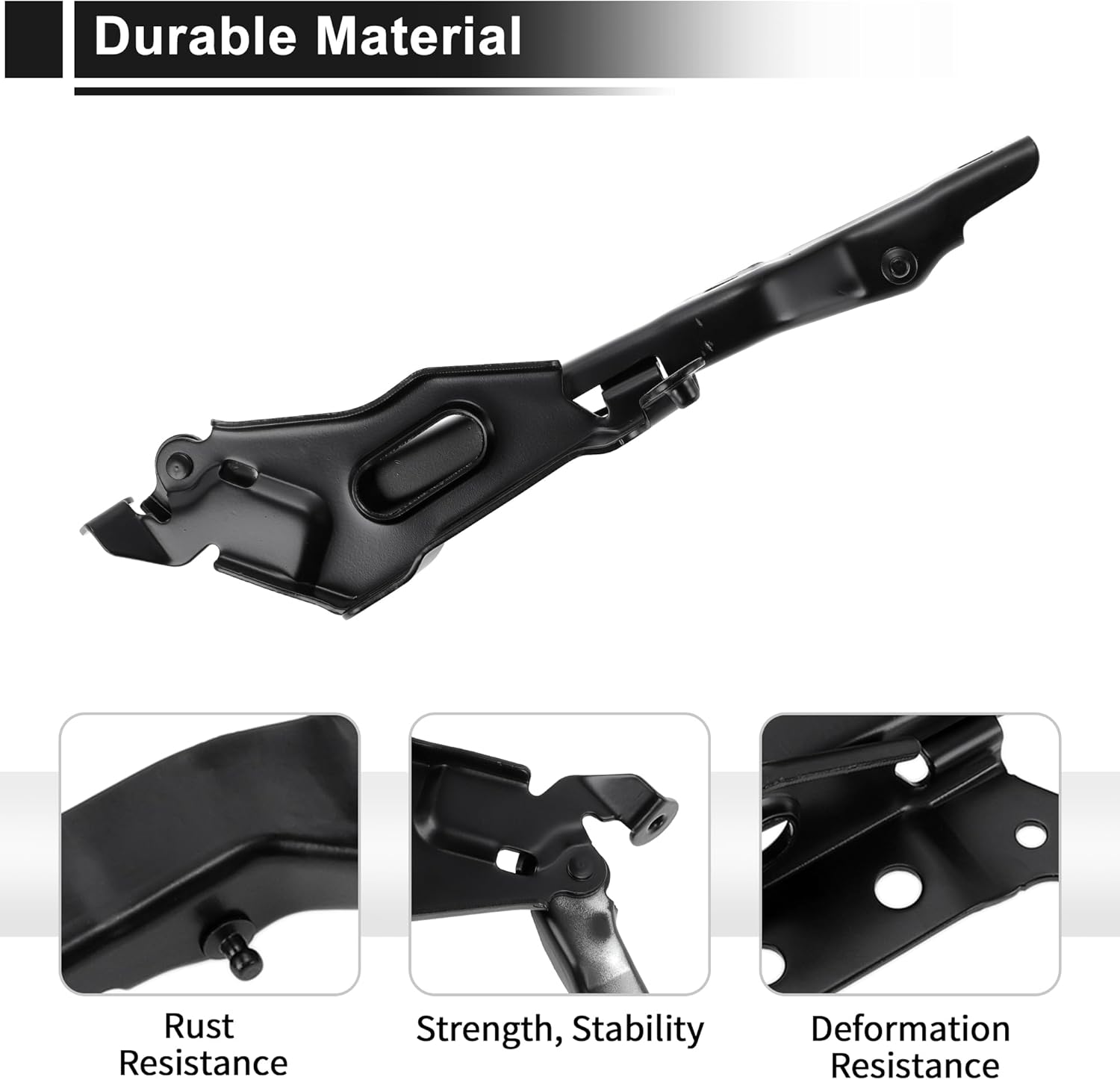 Front Driver and Passenger Side Hood Hinges for Ford F-150 2015-2020 Front Bonnet Bracket No.FL3Z16796B/FL3Z16797B Iron 1 Pair