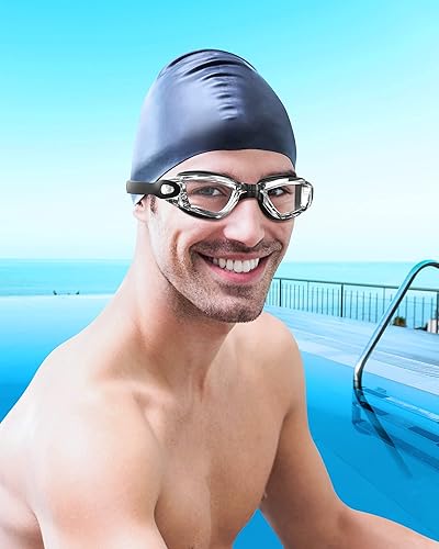 Miniatura 7 de Aegend Gafas de natación, gafas de natación sin fugas, protección completa para adultos, hombres, mujeres y jóvenes