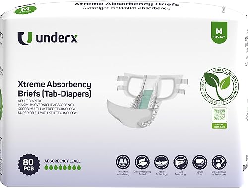 Vista 23 de UnderX Xtreme Absorbency - Calzoncillos para adultos con pestañas, máxima absorción, resistentes para hombres y mujeres, con protección a prueba