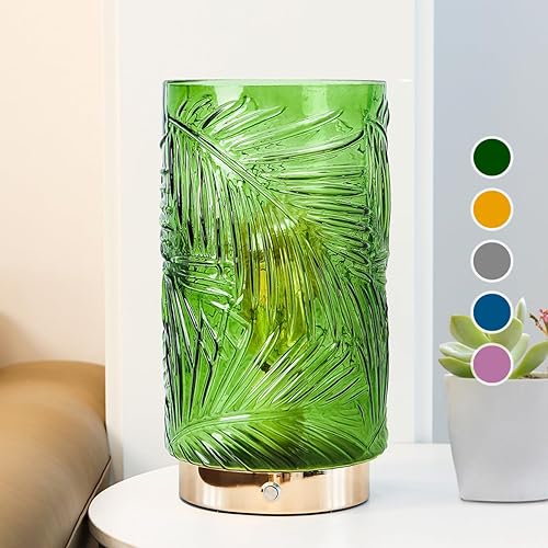 Lámpara de mesa inalámbrica de vidrio regulable con temporizador, lámpara portátil inalámbrica recargable con control remoto, funciona con pilas