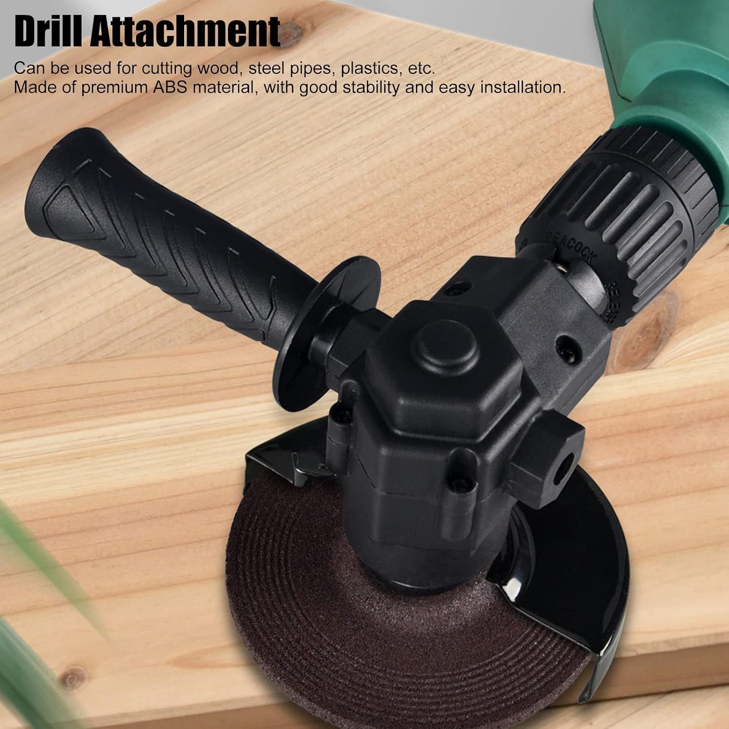 Drill to Angle Grinder Adapter Converter Set, Angle Grinder Attachment Tool with Auxiliary Handle for Cutting Wood Metal Plastic, Compatible with Electric Drill