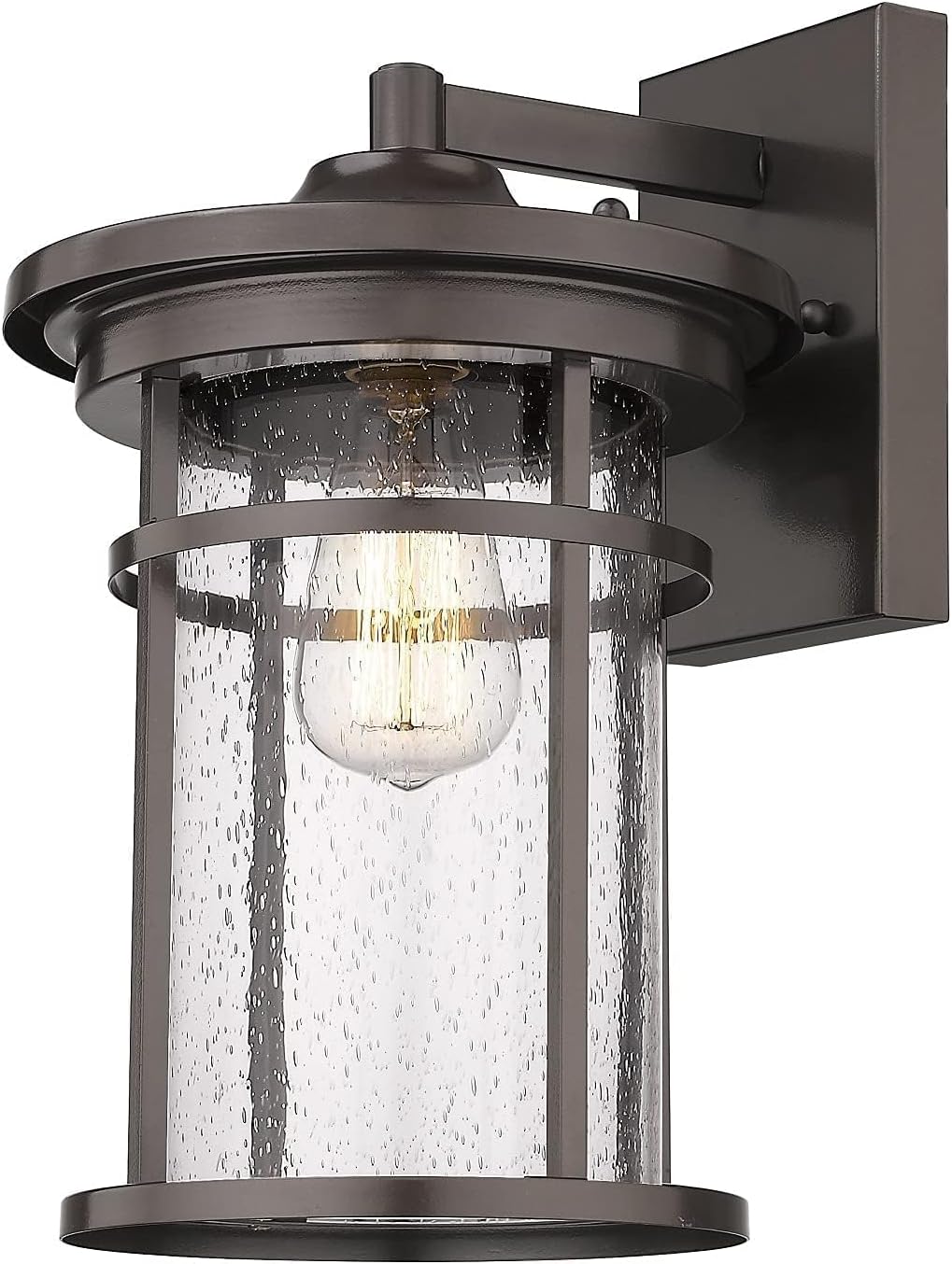 Casia Wall Sconce, Outdoor Lighting Fixture, 14.17'' H x 8.66'' W, Oil Rubbed Bronze, Lobby, Entryway, Patio, Porch, Balcony, UL Listed Oil-Rubbed Bronze 14.17"H