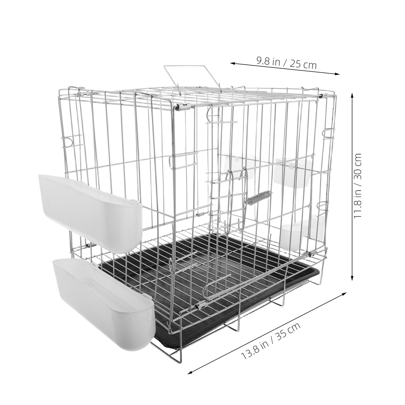 GALPADA Transportkäfig für Taubenzucht Zufällige Farbe und Brieftaubenhaltung Taubenkäfig aus Edelstahl und Kunststoff mit Faltbarem Design und Auffangschale Vogelfutter
