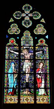 アンティーク ステンドグラス 教会 十字架 エナメル 絵付け 焼成 キリスト アンティーク ステンドグラス 教会 十字架 エナメル 絵付け 焼成