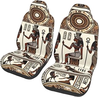 Augenstern 2 Pack Egyptian-Horus-Ra-Falcon Car Seat Covers, Universal Fit for Cars, Trucks, and Suvs