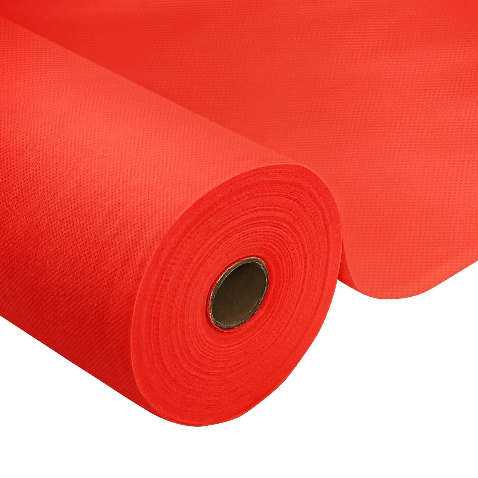 Nappe en rouleau rouge Vlies 25m idéale pour mariages, banquets et grands repas d'anniversaire