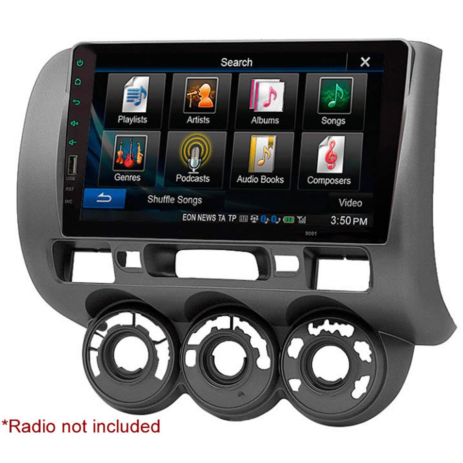 sound-way - Kit de Montaje Marco para Radio 9 Pulgadas Adaptador autoradio para Honda Fit, Jazz 2002-2008 - KA22-464
