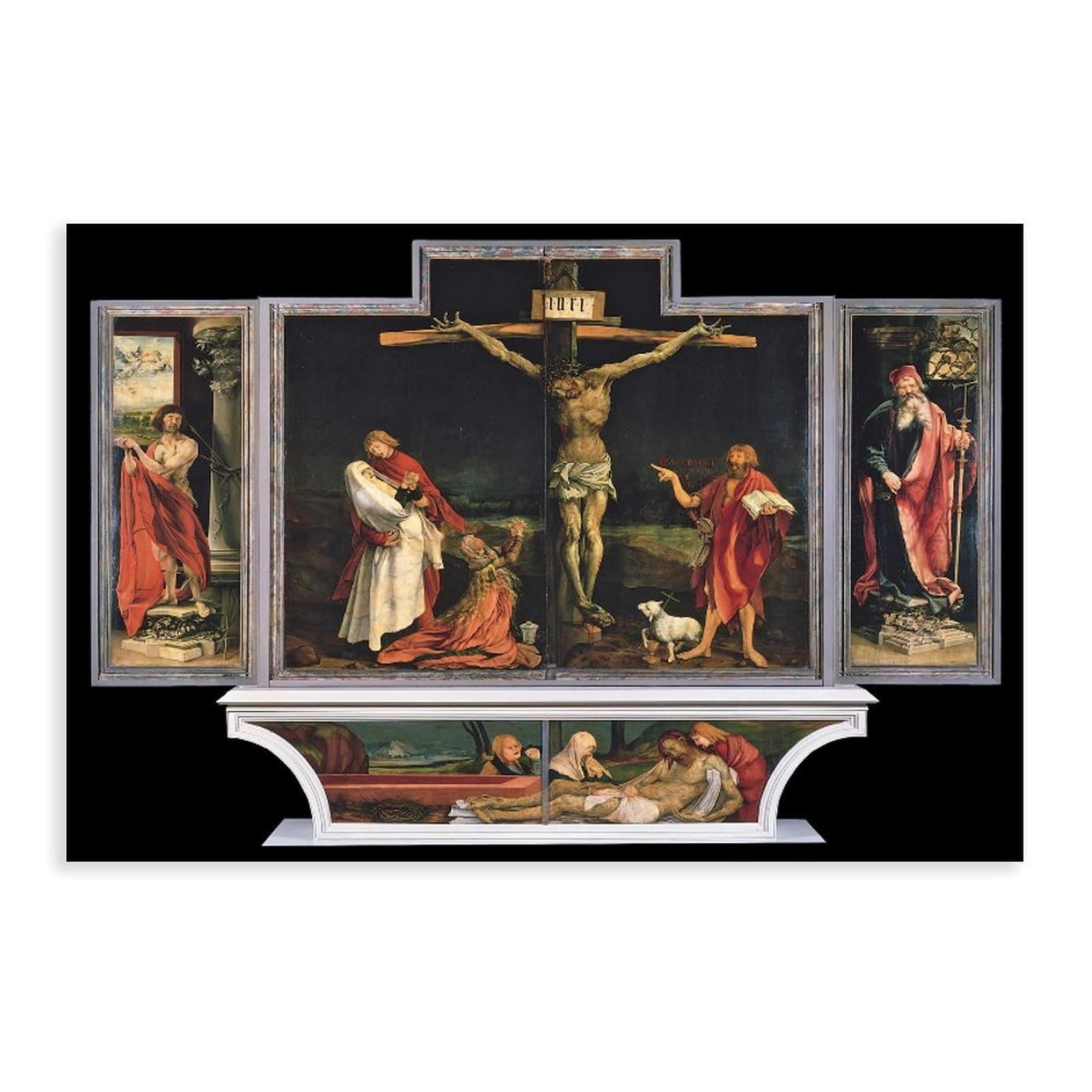 Piank Unframe Matthias Grünewald - The Isenheim Altarpiece Canvas Art Poster And Wall Art Picture Print Modern Family Bedroom Decor 24X36inch(60X90cm)
