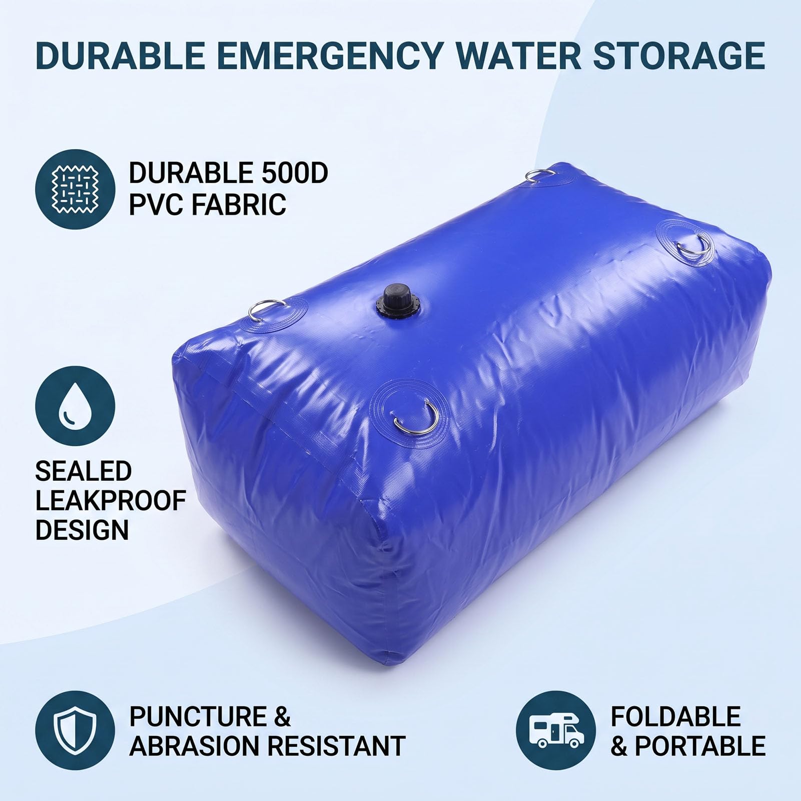 Tbest Depósito Plegable para Almacenamiento de Agua, Bolsa de Agua de 63
