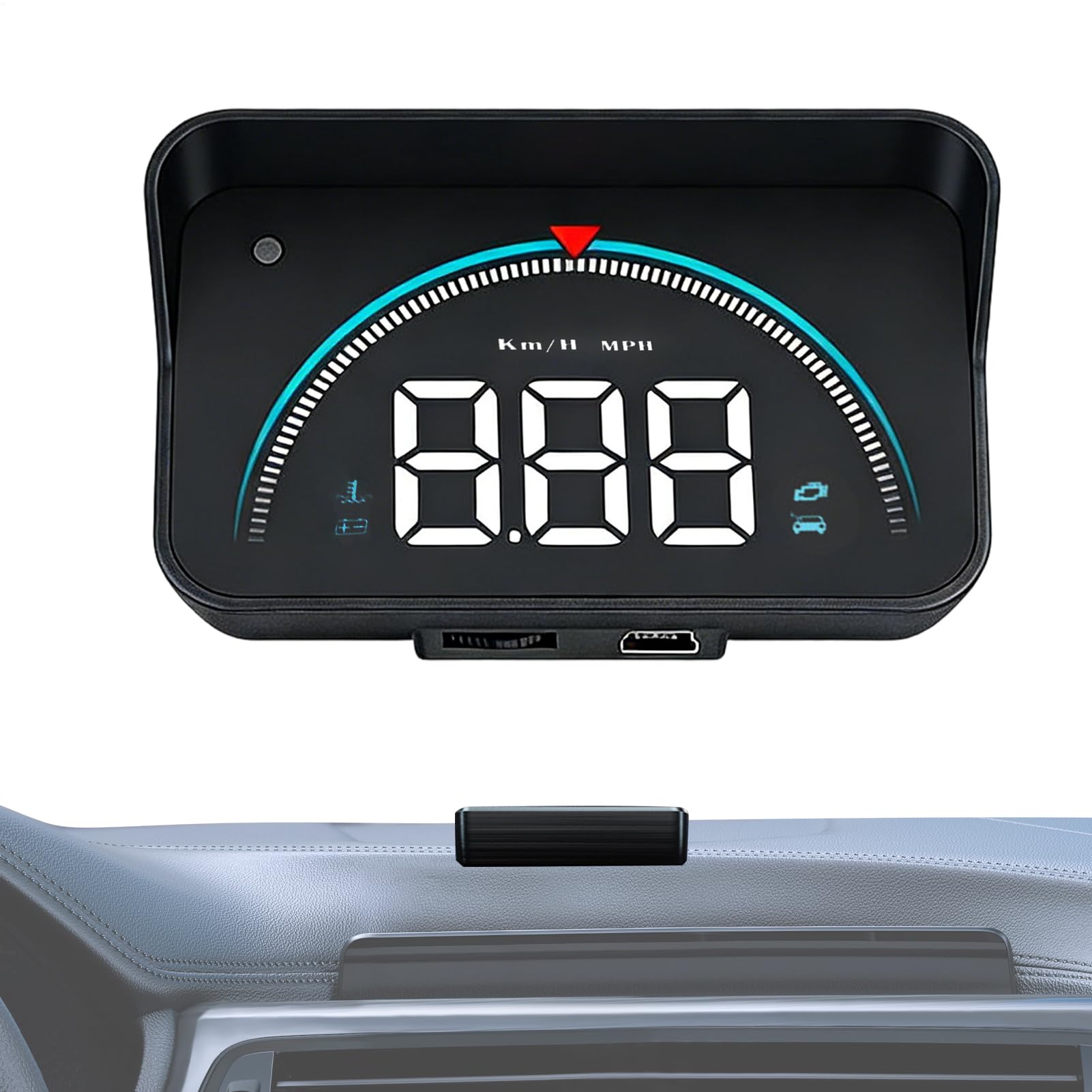Pantalla de Visualización en el Parabrisas para Coche Proyector De | de Visualización en el Parabrisas para SUV Autocaravana Sedán Furgoneta Automóvil y Camión