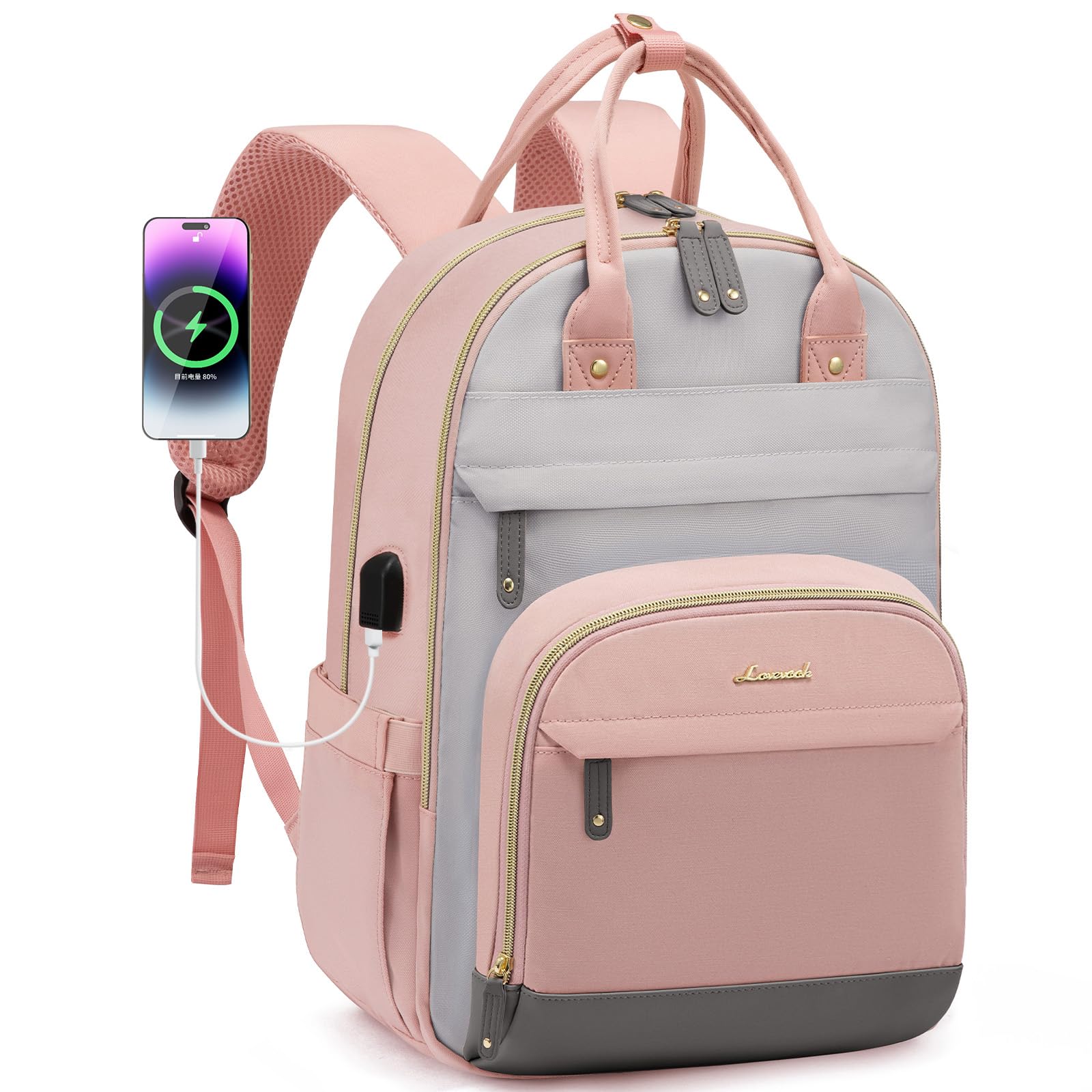 LOVEVOOK Backpack for Women,Laptop Backpack Women,Fits 15.6 Inch Laptop Bag,School Backpacks,Fashion Travel Work Anti-theft Bag,Waterproof Business