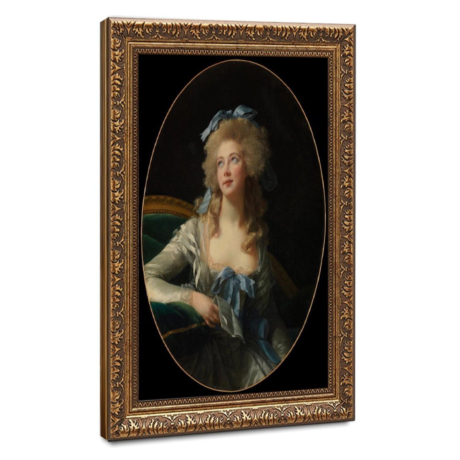 WCYB Madame Grand by Élisabeth Vigée Le Brun Prints Posters Canvas Deco Paintings Wall Art For Office Living Room Hangable Frame 12" L X 18" W