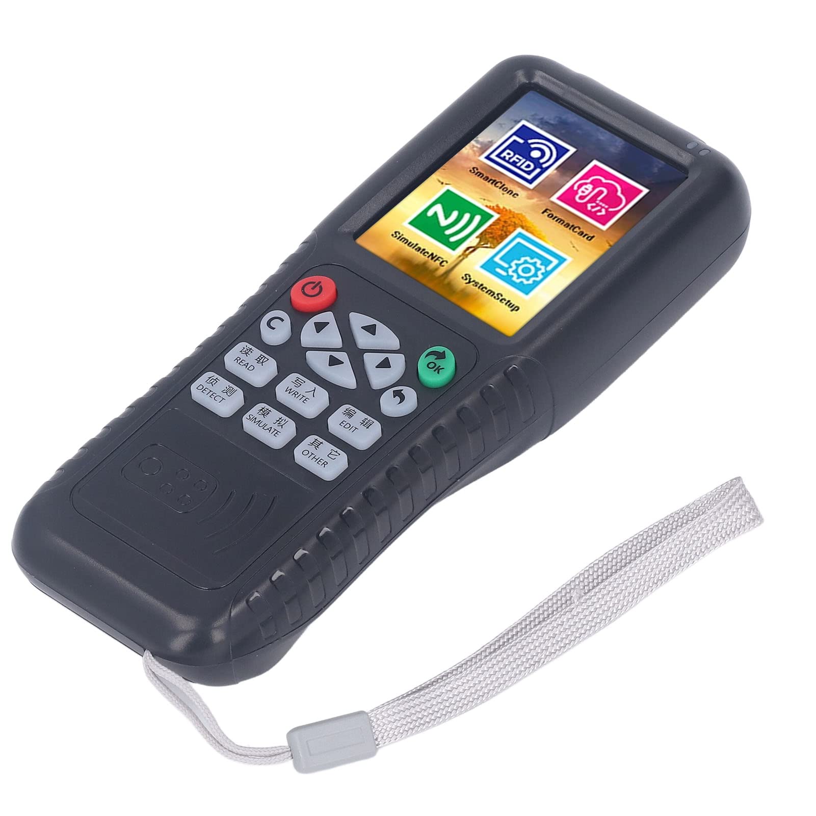 Eacam NFC-Leser, Leser-Kopierer-Handgerät mit 10 UID-Karten, 10 Schlüsselanhängern, 1 Typ-C-OTG-Adapter, Unterstützt IC, MF1, S50, ID, TK4100, HID26, HID35, HID37, 125 kHz – 13,56