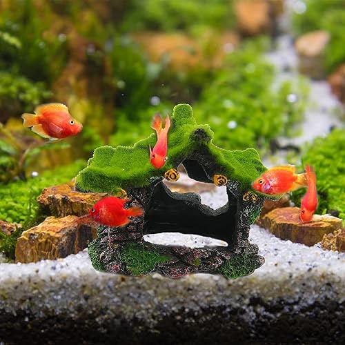 Miniatura 8 de Decoración de acuario para casa de resina hueca Betta escondite de peces para escondite de peces, accesorios de terrario, adorno de cueva para