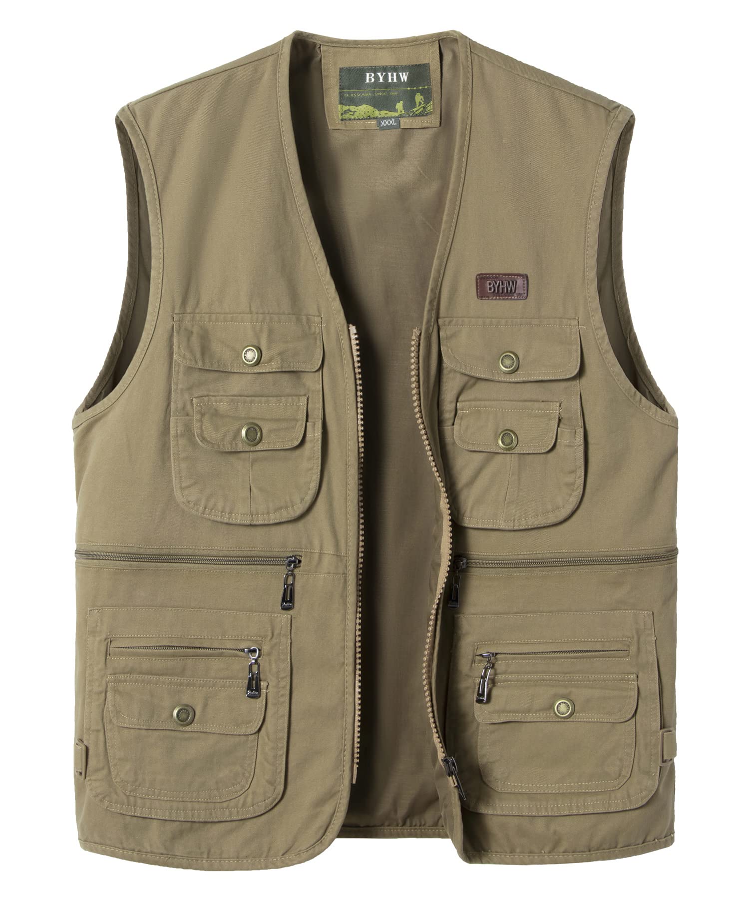 Herren Anglerweste Outdoor Weste mit Vielen Taschen Sommer Freizeitweste Ärmellos Jacke Wandern Jagdweste Hundesportweste
