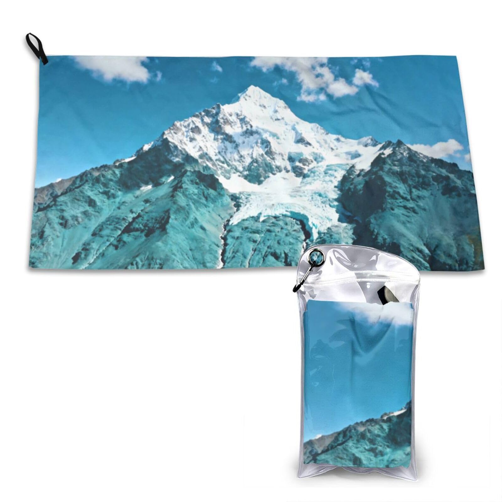 DUYKIMQW snow mountain Print Quick Dry Towel 16x31.5in White