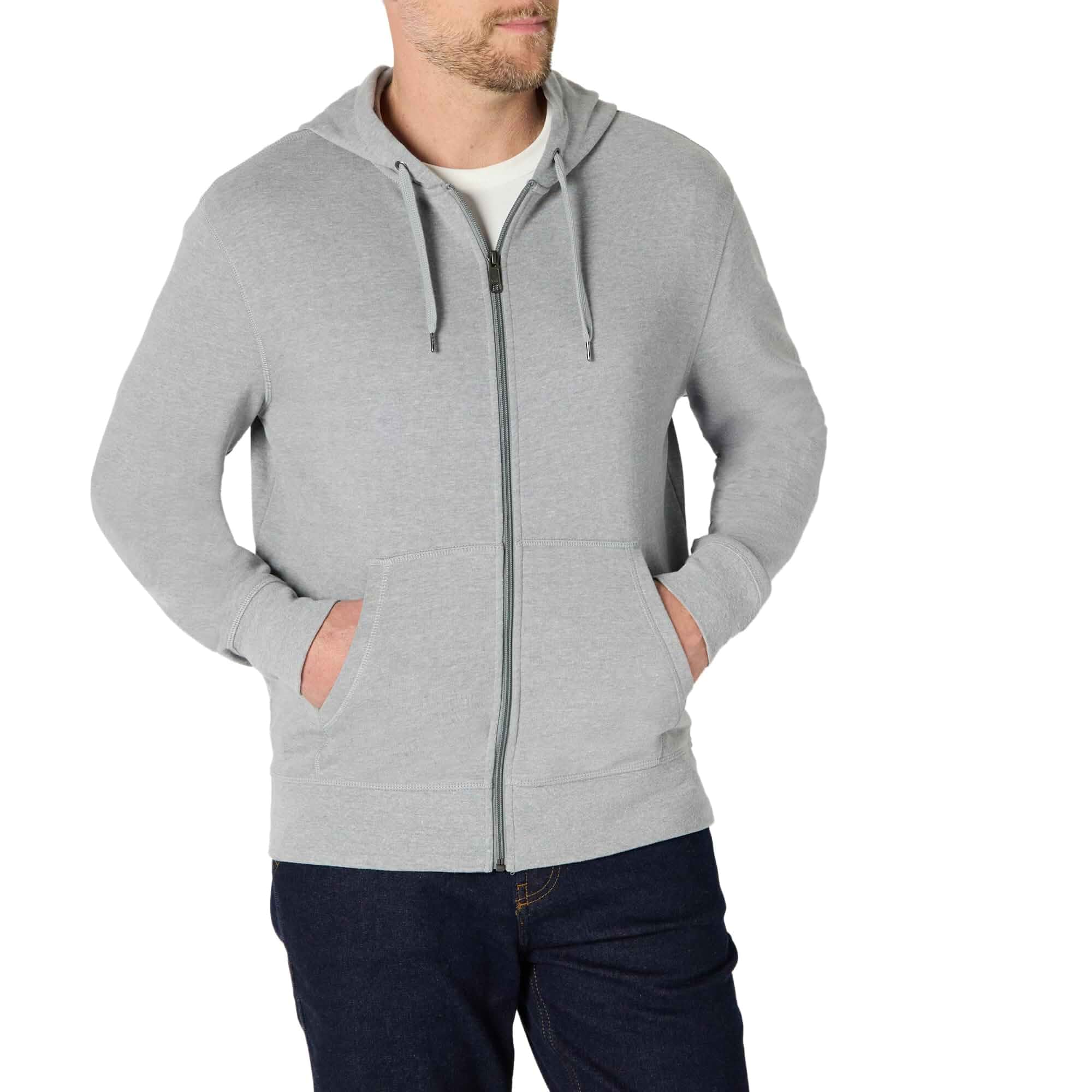 Amazon Essentials Men's Lightweight French Terry Full-Zip Hoodie, Regular Fit