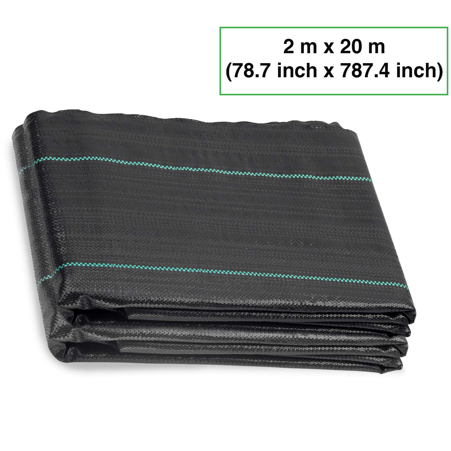 Buy ANSIO Weed Membrane 2Mx20M, Weed Control Fabric,Ground cover