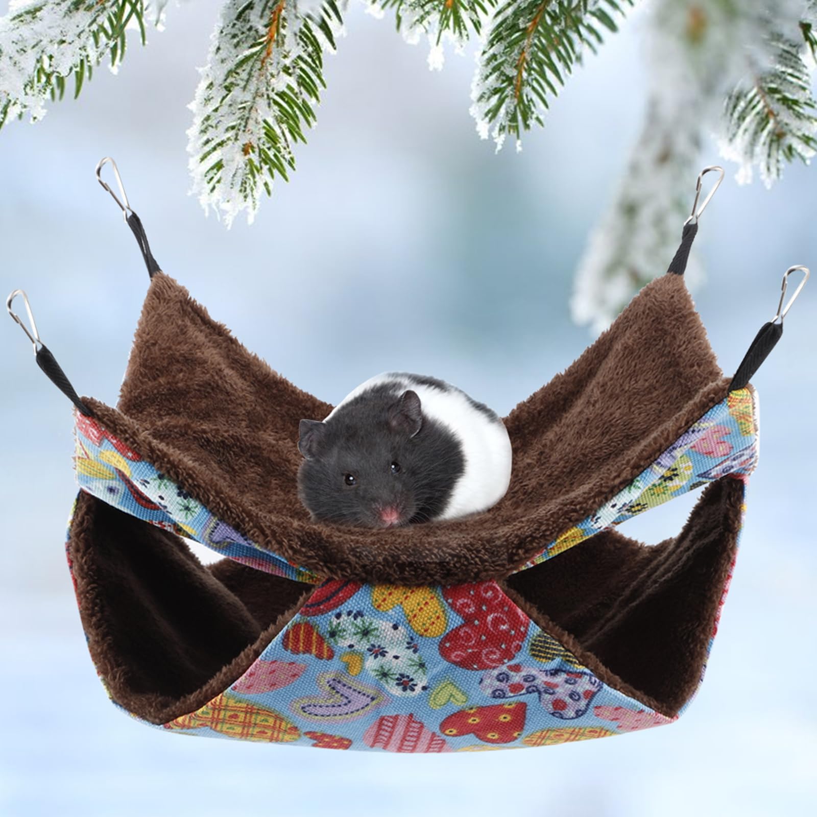 Amaca Animali Piccoli QeeHeng Amaca A Doppio Strato Per Piccoli Animali | , Furetti E Conigli | Viola Letto Oscillante Per Criceti