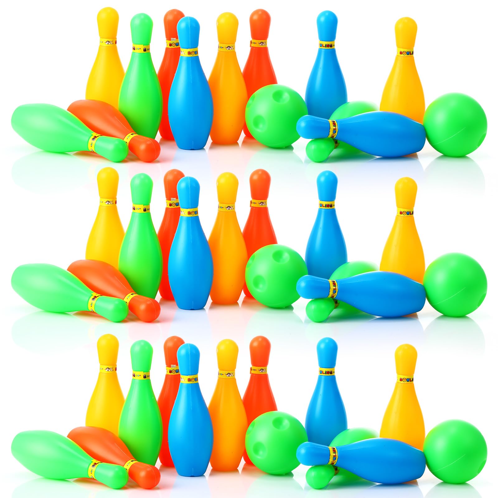 Liliful 36 Pcs Kids Bowling Set Colorful Bowling Set Indoor Games for Kids, Outdoor Toddler Games Outdoor Games for Kids, Toddler Bowling Pin and Ball Set