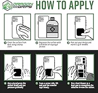 Vista 6 de Dragon Grips 13 piezas de cinta de agarre de goma rectangular, pegatinas de agarre gomosas para estuche de teléfono, mouse, pistola, herramientas