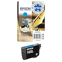 Epson Serie 16XL Penna e Cruciverba – Cartucce originali DURABrite Ultra per Stampante Inkjet, Single Pack 1 Colore (Ciano) Formato XL, Stampe Casa, Ufficio fino 450 Pagine, Confezione Retail
