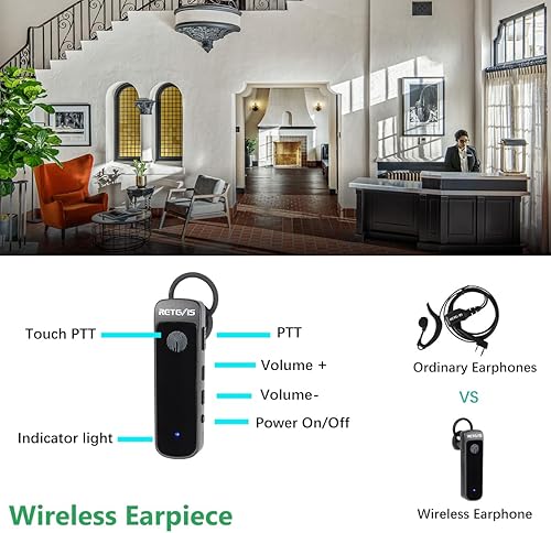 Miniatura 4 de Retevis RB89 Radio de 2 vías de largo alcance, Walkie Talkie de alta resistencia, inalámbrica, alta potencia, 700,000 pies cuadrados50 pisos, con