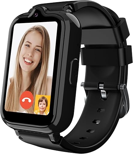 Phyulls Reloj inteligente 4G para niños con rastreador GPS y videollamadas, reloj de teléfono celular para niños de 5 a 12 años, SOS llamada, video,