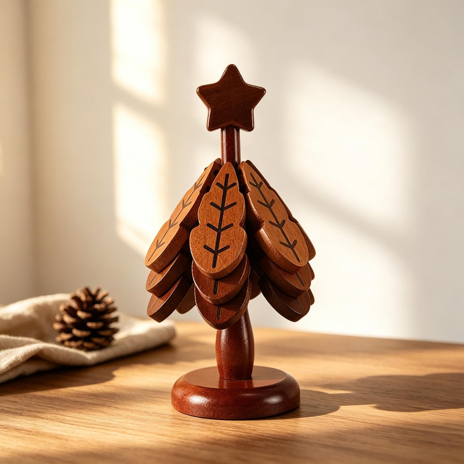 Salvamanteles para comida caliente Posavasos de cocina decorativos | Juego de protectores de ollas con forma de árbol de Navidad para encimera, sartenes, cena, taza, apartamento