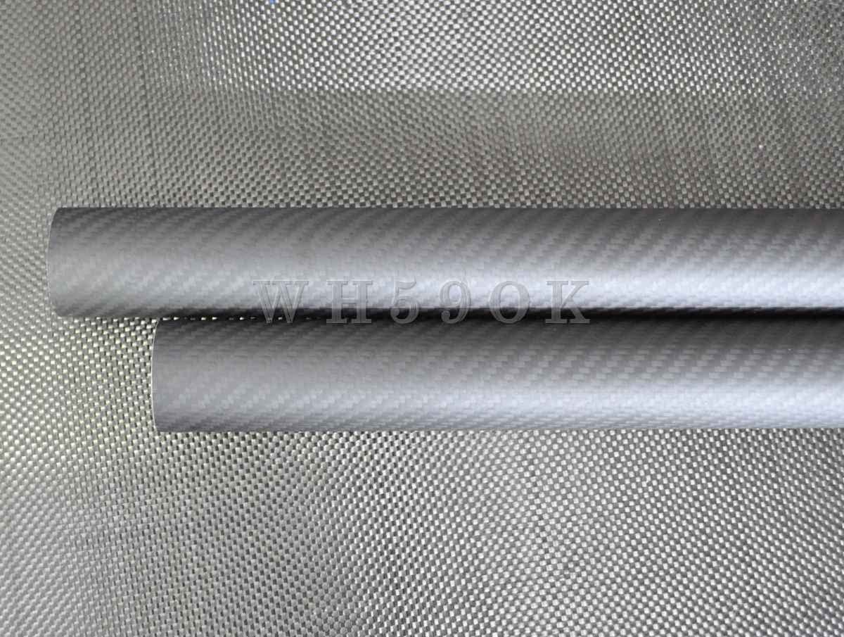 1 szt. Rurka z włókna węglowego 3K - średnica zewnętrzna 20-30 mm x 500 mm do ramion wielowirnikowców i projektów DIY(25 * 30 * 500mm Glossy Plain)