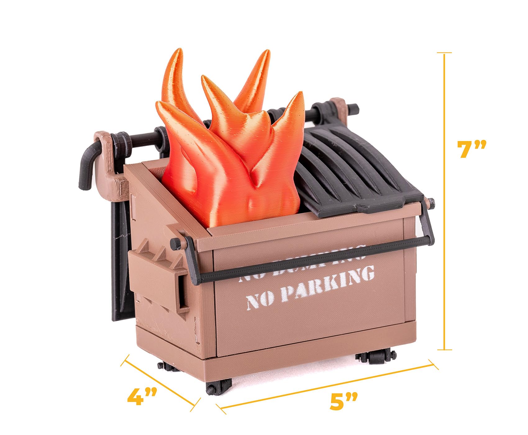 Amazon.com: Graffiti Dumpster Fire by Zeb3D, Bioplastic, Brown