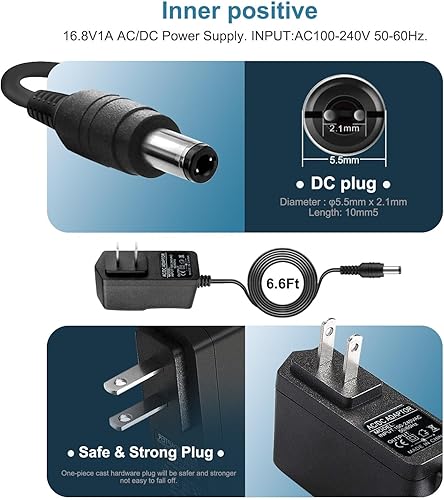 Miniatura 2 de Adaptador de cargador de pistola de masaje CACC de 12.6 V compatible con Cholas KZD02, Tyiaus, JamGym, Helices, Headnote, Fantasy, Olski, Fylina,