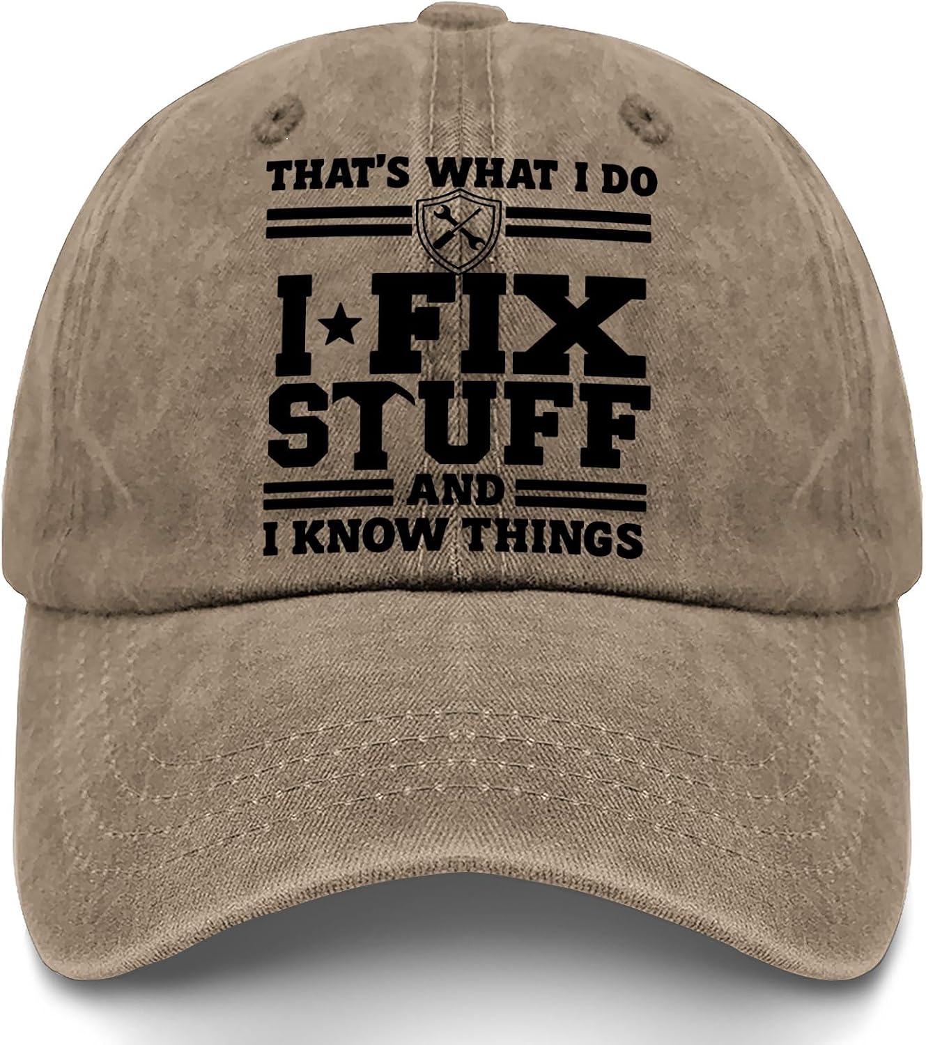 I Fix Stuff and I Know Things Hats for Mens Cool Washed Distressed Baseball Caps
