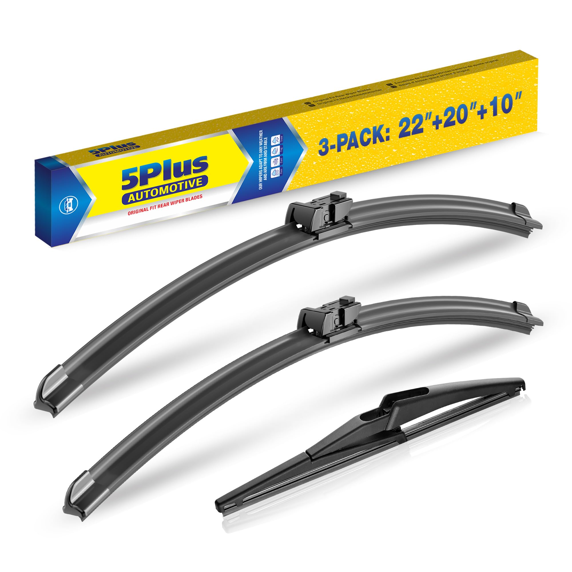 5 PLUS Custom-Fit Wipers fits 2015-2023 Jeep Renegade Windshield Wipers