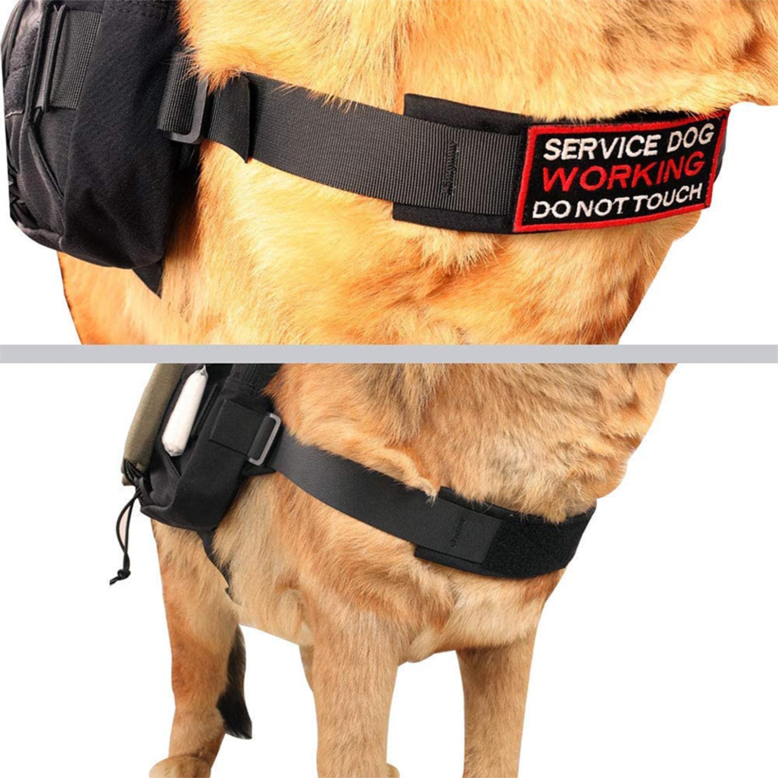 EXCELLENT ELITE SPANKER Sac à Dos pour Chien Hound Sac à Dos de Selle pour Le Voyage, Le Camping et la randonnée pour Chiens de Moyenne et Grande Taille avec 2 Poches latérales spacieuses(BLK-L)