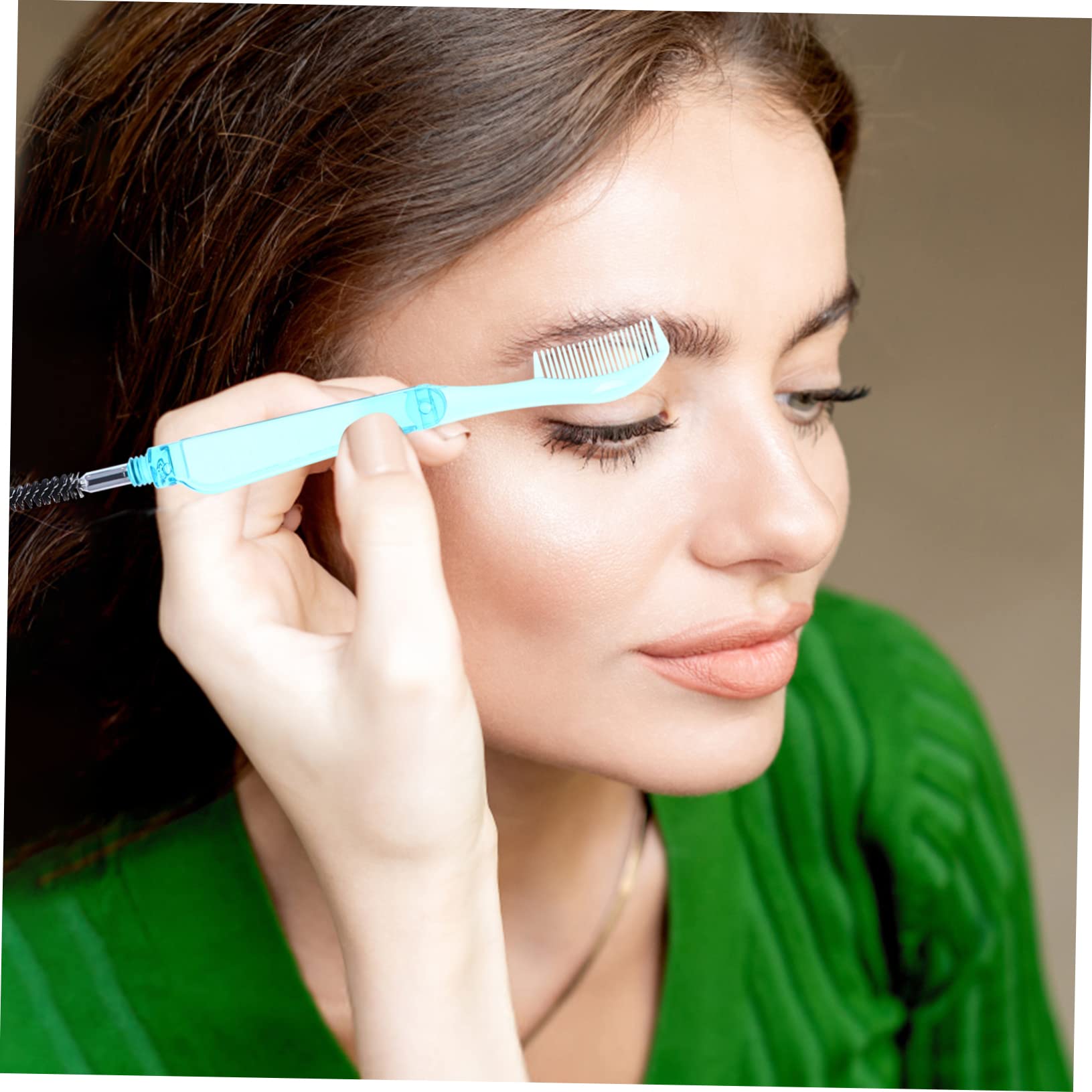 minkissy 3sets Natural Finish Eyelash Combs Lash Brush Separator Eyebrow Spoolies Beauty Tool 6pcs*3 Random Color